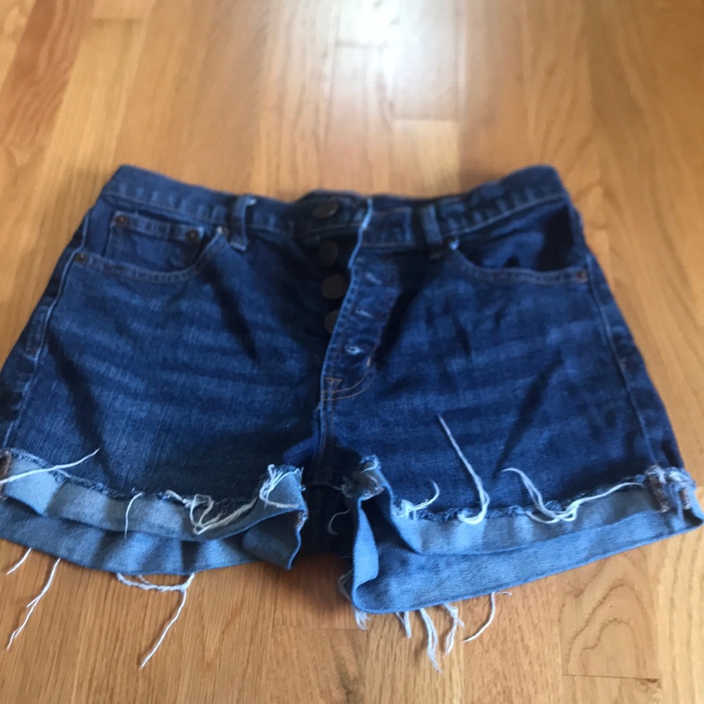 Dark wash gap jean shorts